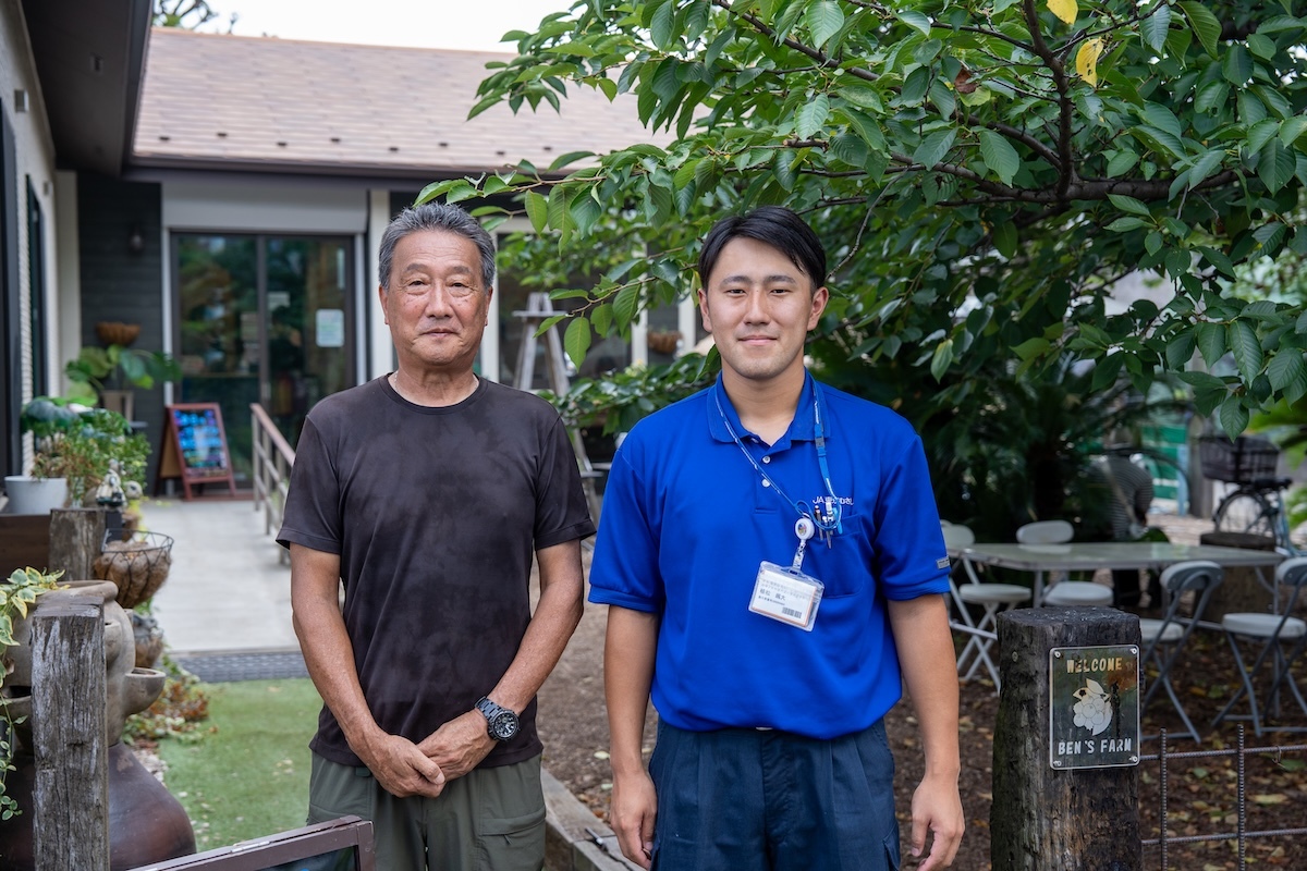 「ベンズファーム」深谷勉さんと「JA東京むさし」植松颯大さん